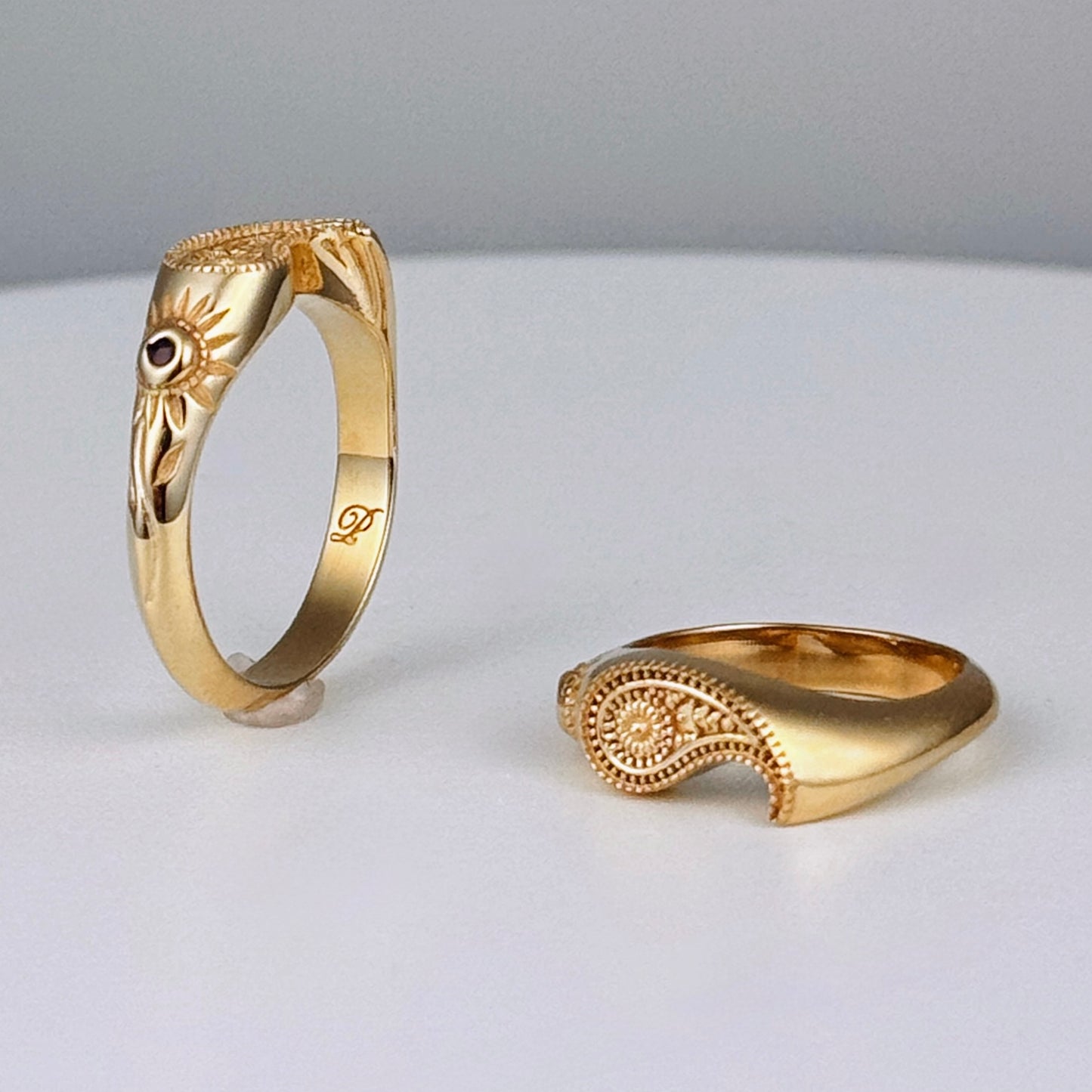 18K Gold Paisley Ring 021- Paisley