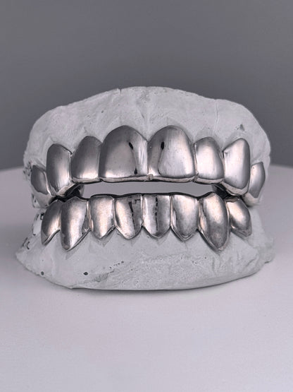 Solid Gold Grillz (White, Yellow, Rose Gold Options)