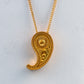 Paisley Pendant 001-1 - Paisley - Gold Plated