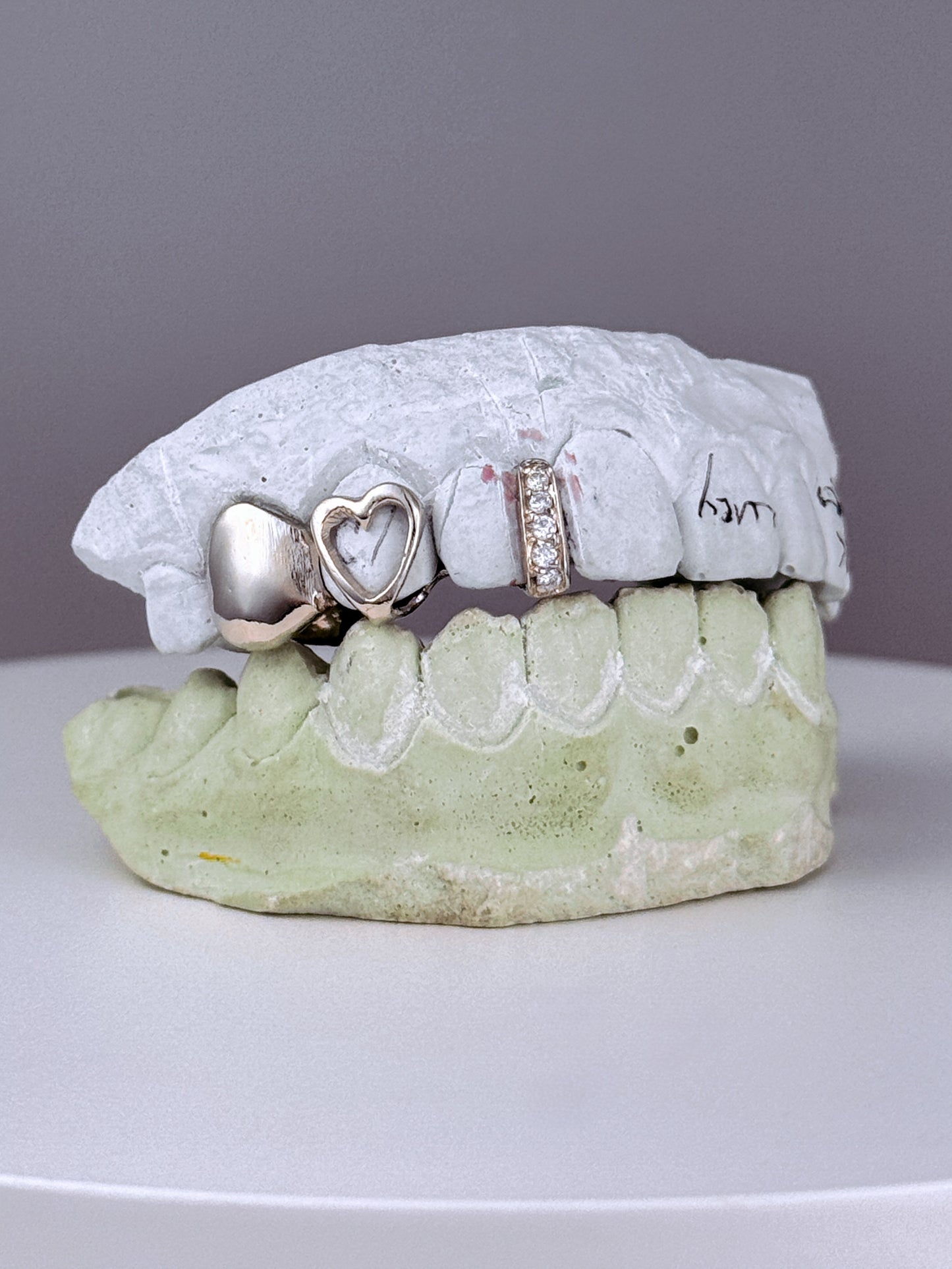 Diamond Bar + Heart + Solid Cap Molar