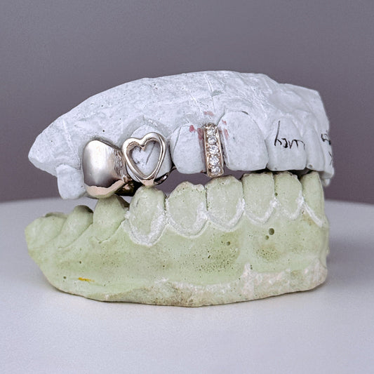 Diamond Bar + Heart + Solid Cap Molar