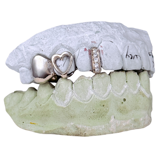 Diamond Bar + Heart + Solid Cap Molar